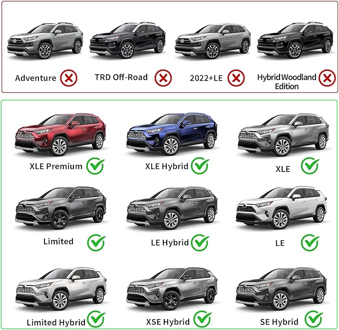 KINGGERI Lockable 260lbs Roof Racks Cross Bars Fit for Toyota RAV4 2019-2025 Accessories, Aluminum Heavy Duty Crossbar Anti-Theft Metal (Not for Adventure/TRD Off-Road/Hybrid Woodland Edition/22-25LE)