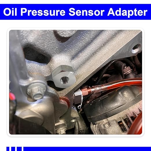 FANOVO LS Oil Pressure Adapter, M16 1.5 to 1/8 NPT LS Swap Oil Pressure Fitting, 304 Stainless Steel LS Swap Oil Pressure Adapter, for GM LS Series Engines LS1 LSX LS3 5.3L 6.0L 6.2L