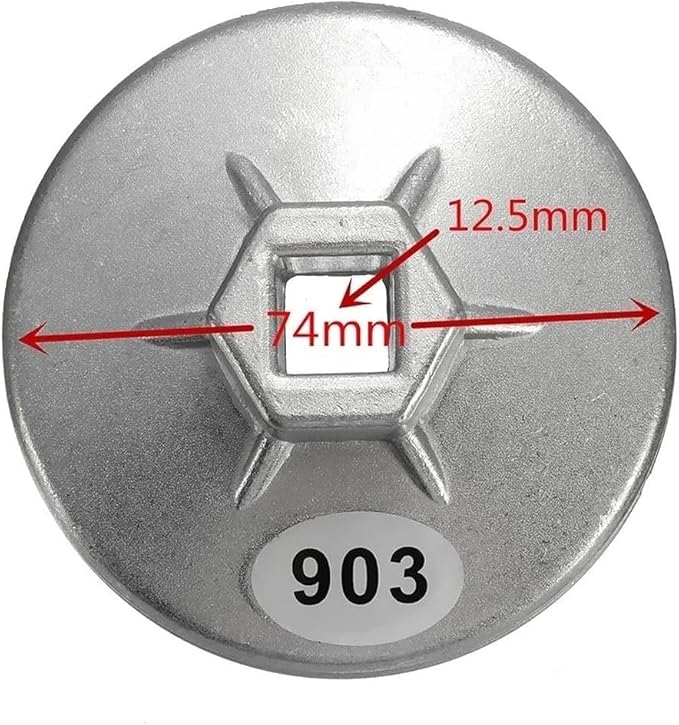 74mm 14 Flute Aluminum Oil Filter Wrench Socket Remover Tool Compatible with B MW Be nz AU DI