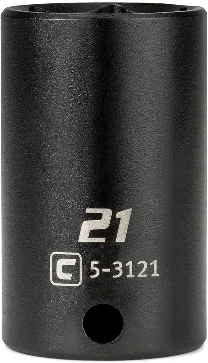 Capri Tools 3/8 in. Drive 21 mm Semi-Deep Impact Socket
