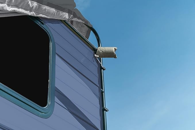 ADCO 36826 Designer Series Olefin HD Class A Motorhome Cover 34' 1" - 37', Gray/White