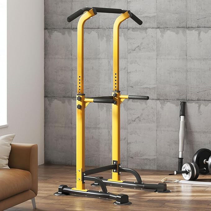 Multi-Functional Power Tower for Home Gym: Adjustable Pull Up & Dip Station with 400 LBS Capacity, Space Saving Strength Training Equipment for Men and Women
