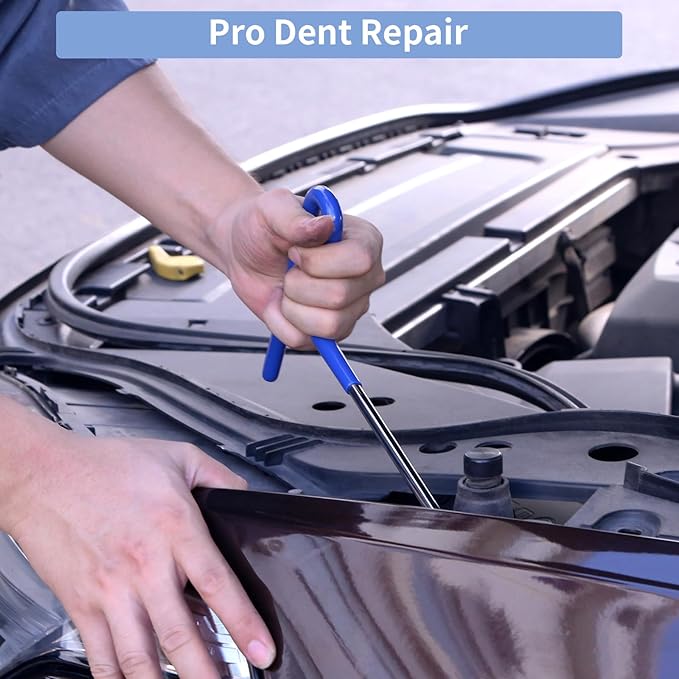Professional PDR Rods Dent Repair Kit - Paintless Car Dent Removal Tool for Hail Damage, Door Dings & Body Dents | Adjustable Dent Puller Kit for Cars, Trucks, SUVs | No Paint Needed