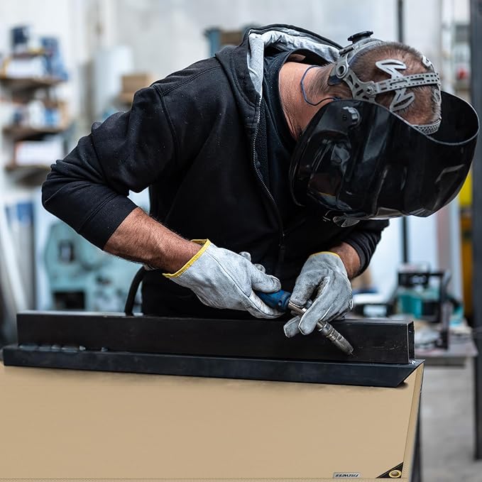 Heavy Duty Fiberglass Welding Blanket, Heat Resistant Blanket with Brass Grommets, Multi-Purpose Welding Mat for Professional and Heavy-duty Welding, Cutting, and Other Uses(8x12 ft)