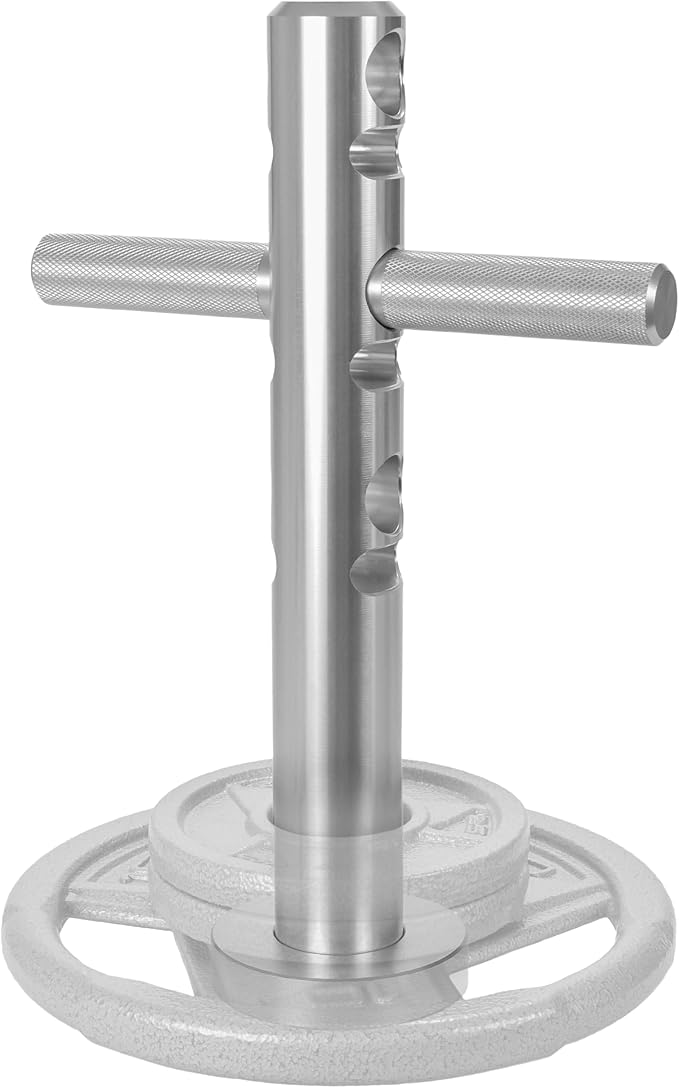T-Bell – Adjustable, Functional Fitness Accessory for Body Shaping, Core Leg, Back and Buttocks Strength. Rustproof, Durable Rotating T-Bar Design, 225 lb. Capacity. 15.25” H x 10” W x 2” Diameter
