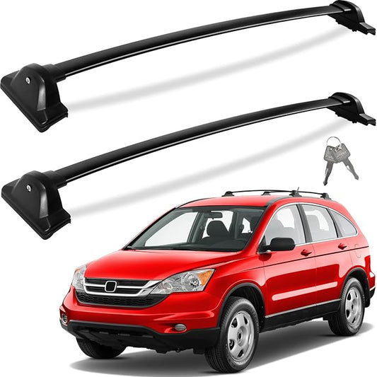 Tuyoung Lockable Roof Rack Cross Bars Compatible with Honda CRV CR-V 2007-2011 EX EX-L LX 2.4L L4, 220lbs Aluminum Heavy Duty Crossbar Roof Rail Rooftop Cargo Luggage Racks Carrier Black Accessories