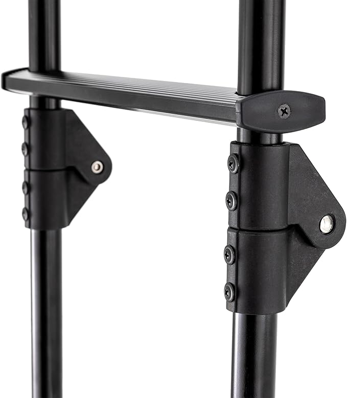 RecPro RV 92" Universal Exterior Rear Ladder | 250 lb Max Weight | Lightweight Aluminum | Made in The USA (Black)