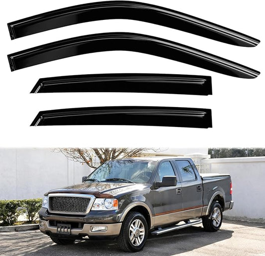 Window Visors Rain Guards for Ford F150 Pickup 2004-2008