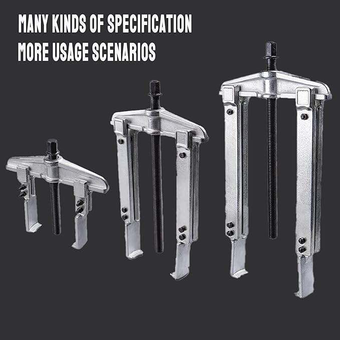 Gear Puller Set, 3 in1 Heavy Duty Bearing/Pulley Puller Kit, Lengthening Styles Cr-V Steel Gear Puller Tool for Removal Bearing, Gear, Pulley, Flywheel. Red