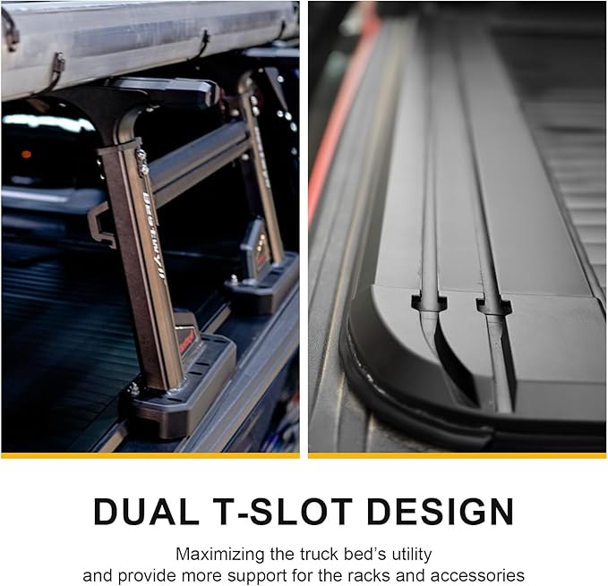 ONINE Low Profile Pull-Lock-Go Retractable Tonneau Cover Custom fit 2019-2026 Chevy Silverado 1500 5.8ft Truck Bed (69.9”), Dual T-Slot Design Compatible for Roof Racks and Crossbars