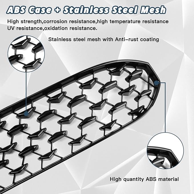 RUIYA CX30 Front Grill Mesh Inserts Trims for Mazda CX30 Accessories 2PCS Front Grille Guard Compatible with 2020 2021 2022 2023 2024 2025 Mazda CX30(320MM for CX30 Preferred Grilles)