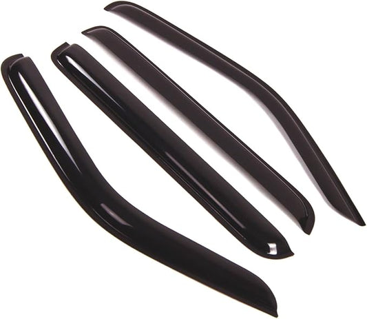 Tuningpros WD2-123 Dark Smoke 4 Pcs Set Window Visor (Outside Mount) Deflector Rain Guard Compatible with 2007-2011 Dodge Nitro