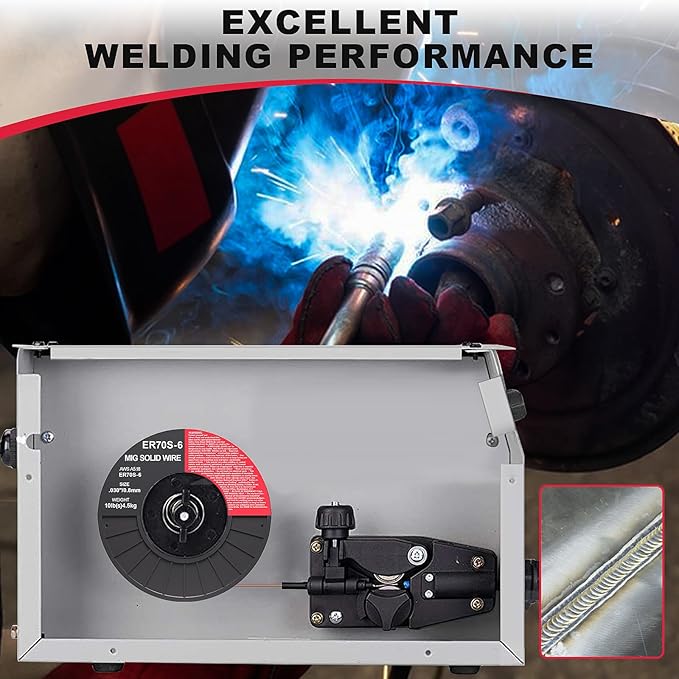 ER70S-6 .030"(0.8 mm) on 10-Pound Spool Carbon Steel Mig Solid Welding Wire Strong ABS Plastic Spool Welding Wire