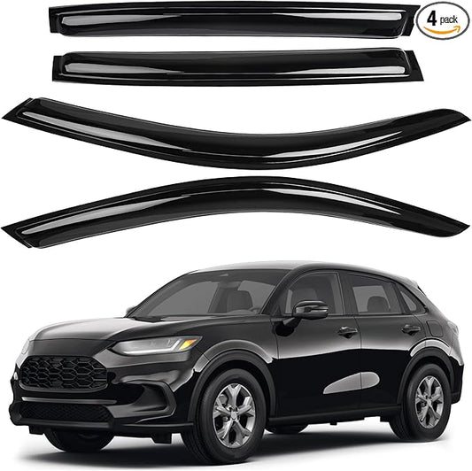 AUXKO Window Rain Guard for Honda HRV 2023 2024 2025 2026 Outside Tape-On Shatterproof Sun Smoke Guard Vent Visor Side Window Wind Deflectors Accessories for Honda HR-V 2023 2024 2025 2026