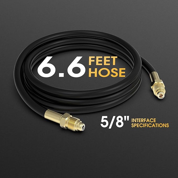 TOOLIOM Argon CO2 Regulator with 6.6FT Hose, Welding Gas Regulator for MIG and TIG, CGA580 Inlet Connection, 0-4000 PSI Input Pressure