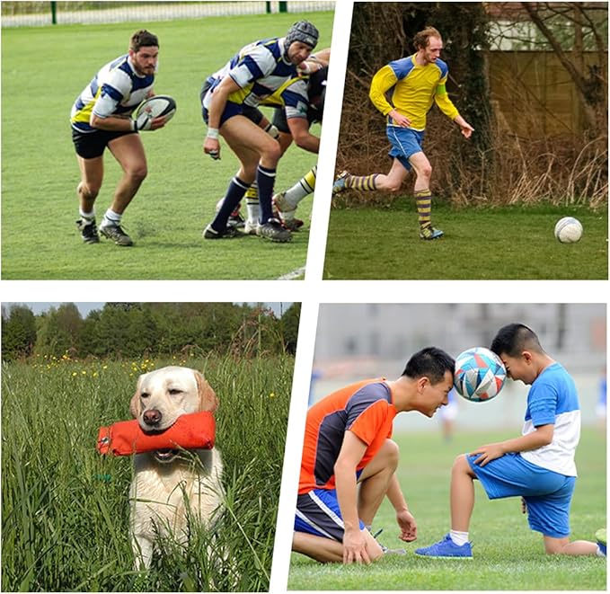 TNZMART 4.9FT Training Agility Poles Detachable Soccer Training Sticks Multi-Purpose Slalom Boundary Poles with Rubber Bases