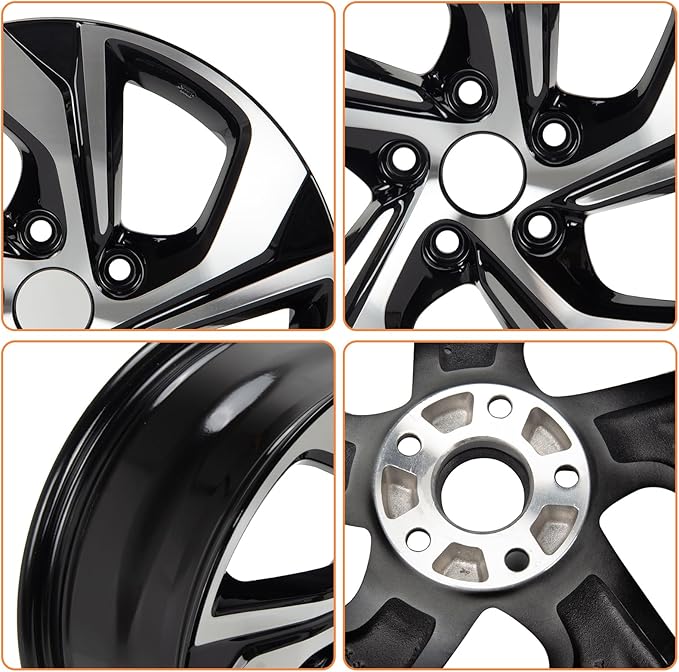 New 16" x 7" Aluminum Alloy Replacement for OE Wheel Rim Compatible with Honda Accord 2016-2017, PCD 5x114.3, 2 Sets