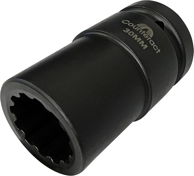 Counteract Socket Pro – 6 Way Socket 5pc Set - 17mm, 27mm, 30mm, 33mm, 35mm - 1" Drive