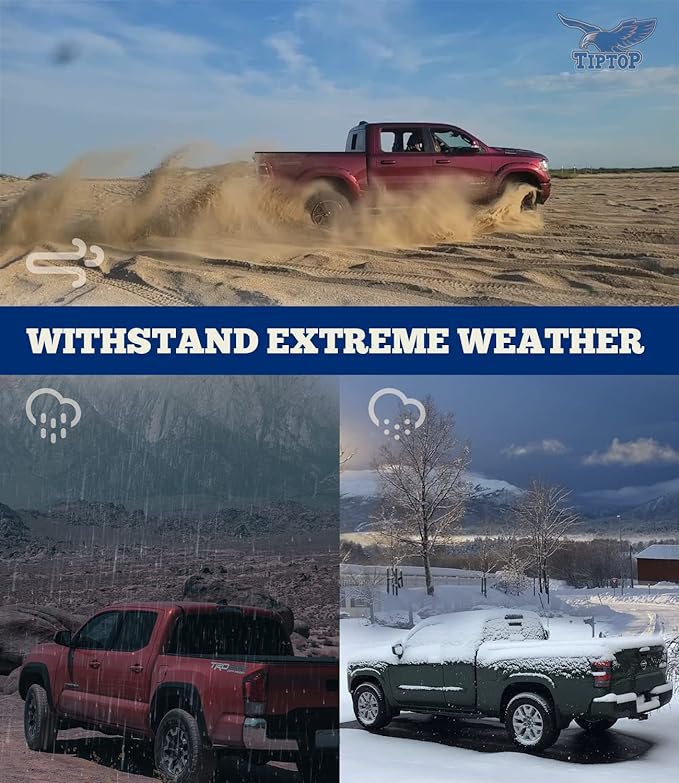 TIPTOP Soft Roll-Up Tonneau Cover Truck Bed for 2007-2025 Silverado/Sierra 1500 5.8ft Bed (69.3") | TP1 |Not for CarbonPro Bed|