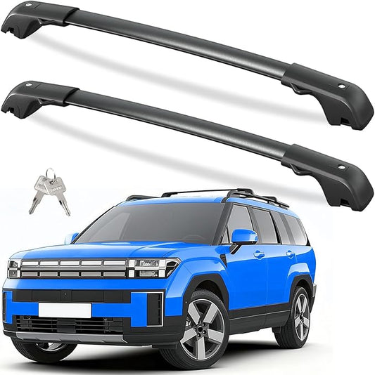 Tuyoung 300lbs Roof Rack Cross Bars Compatible with 2024 2025 2026 Hyundai Santa Fe & Santa Fe Hybrid (Not for SE), Lockable Heavy Duty Aluminum Anti-Theft Metal Lock Roof Crossbars