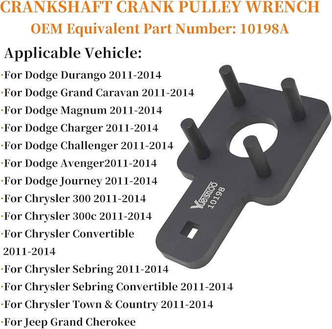 Camshaft Phaser Timing Chain Tool, Camshaft Holding Tool Crankshaft Pulley Wrench Compatible with VW Chrysler Dodge 3.6L Pentastar Engine, Replace 10369 10200A 10202 10198A 2025200090