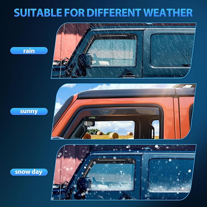 Nilight in Channel Rain Guards for Dodge Ram 1500 2009 2010 2011 2012 2013 2014 2015 2016 2017 2018 Quad Cab, Original Window Deflectors, Vent Window Visors-4pcs