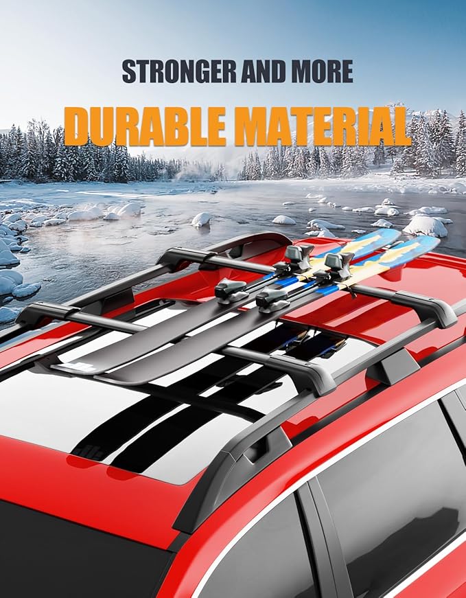 KINGGERI 330LBS All Aluminum Roof Rack Cross Bars Fit for Kia Telluride X-PRO X-LINE 2023 2024 2025 (with Raised Side Rails), Lockable Roof Rails Crossbars Rooftop Cargo Luggage Rails Kayak Canoe