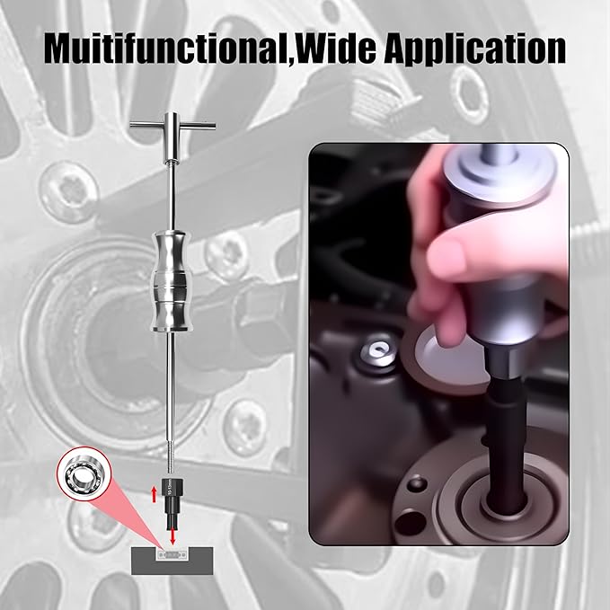 SGT 14pcs Blind Hole Collet Bearing Puller Set,Internal Bearing Extractor Puller Kit,Motorcycle Bicycle Wheel Bearing Removal Tool,Slide Hammer Bearing Puller with Expandable Collets 8-32mm