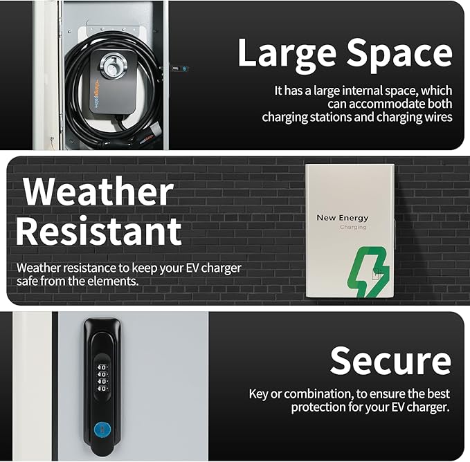 Back Hollow Type of Wall Charger Station Box Compatible with Gen 3 Indoor/Outdoor Cable Organizer