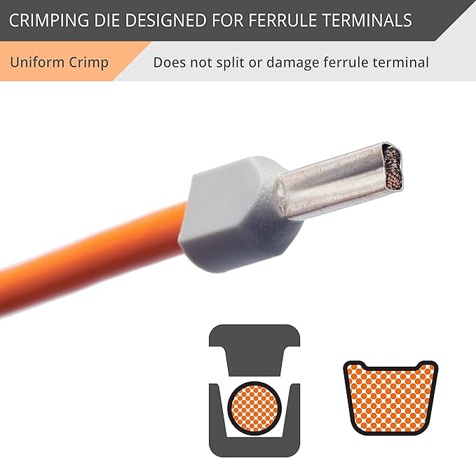 Wirefy Crimping Die for Large Ferrule Terminals 10-6 AWG | Interchangeable Quick-Change Die for Wirefy Crimping Tools | Heavy-Duty Precision Crimp for Large Gauge Wires