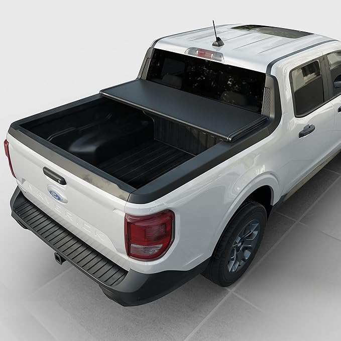 Low Profile Hard Folding Truck Bed Tonneau Cover Fits 2022-2026 Ford Maverick 4'6" Bed (54.4")