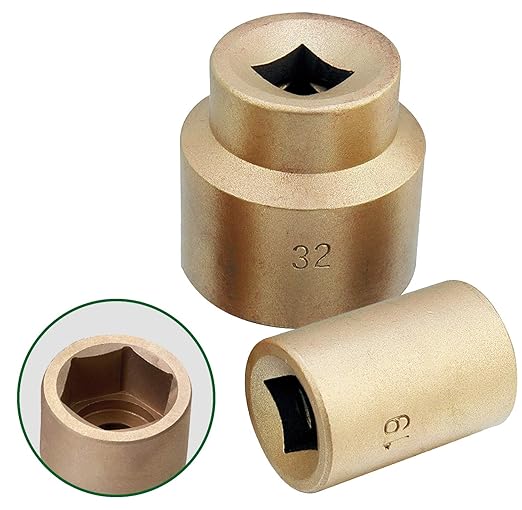 CS Unitec | Non-Sparking & Non-Magnetic Aluminum Bronze Impact Socket Set | 1-11/16 inch 6 Point Socket, 1 inch Drive