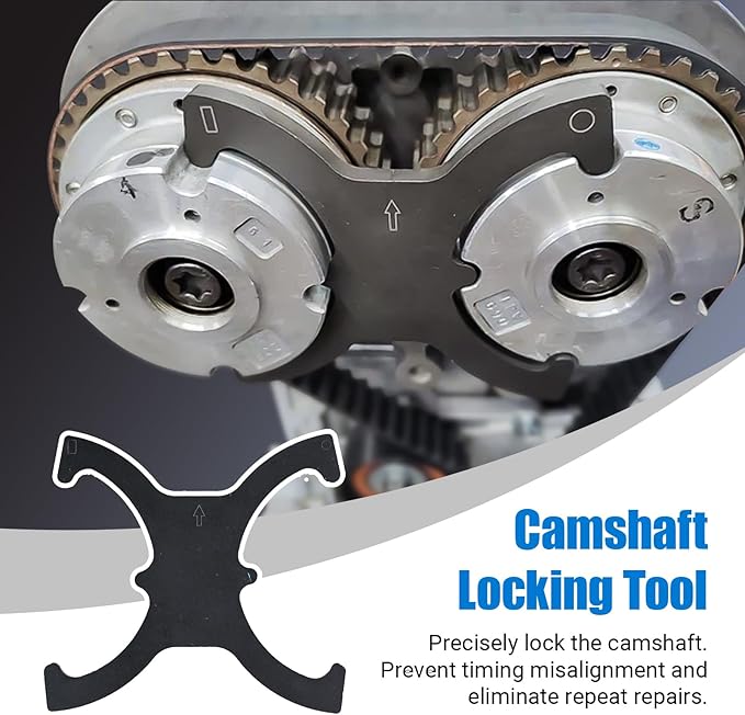 18PCS Engine Timing Tool Kit, Camshaft Locking Set with Flywheel Lock, Replaces 303-1097 303-1552, Fits Ford 1.5L 1.6L 2.0L EcoBoost (Focus Fiesta Escape) & Mazda 3 Volvo, for Timing Alignment