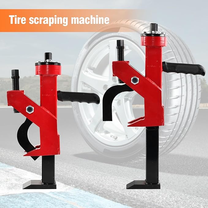 Pneumatic Bead Breaker Heavy Duty Tire Change Tool, Tire Scraping Machine Effortless Tire Changing for Car Trucks Tractor ATV RV - Red