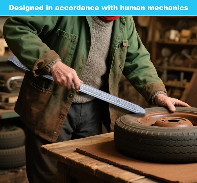 2 Pack 20 Inch Tire Spoons Iron,Heavy Duty Tire Changing Tool Tire Levers Bar,for Cars,Motorcycles,Dirtbike,Lawn Mower Tire Spoon