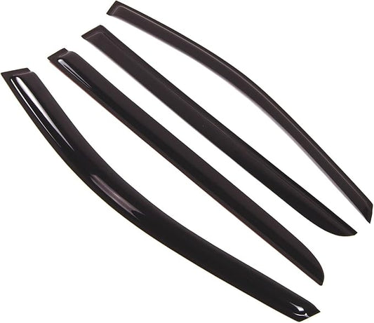 Tuningpros WD2-238 Dark Smoke 4 Pcs Set Window Visor (Outside Mount) Deflector Rain Guard Compatible with 2005-2010 Honda Odyssey