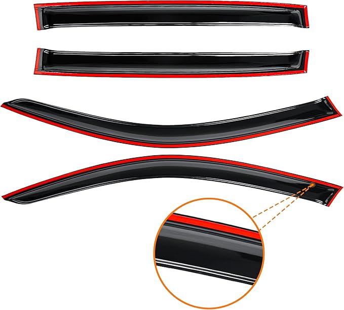 AUXKO Window Rain Guard for Honda HRV 2023 2024 2025 2026 Outside Tape-On Shatterproof Sun Smoke Guard Vent Visor Side Window Wind Deflectors Accessories for Honda HR-V 2023 2024 2025 2026