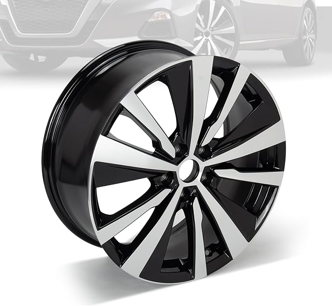 New 19"x8'' Aluminum Alloy Replacement for OE Wheel Rim Compatible with Nissan-Altima 2019-2022, Machined Black 62785, PCD 5x114.3, 2 Sets