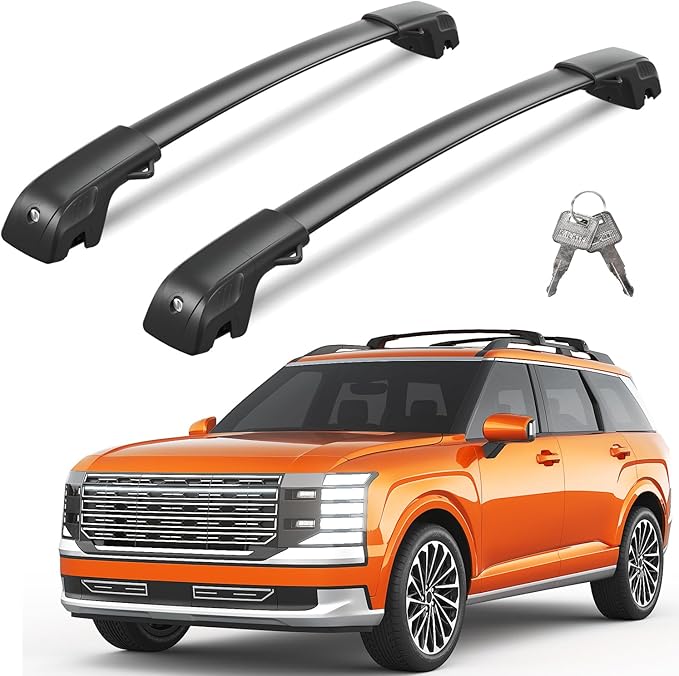 300lbs Lockable Roof Rack Cross Bars Compatible with Hyundai Palisade 2026,Heavy Duty Aluminum Roof Rails Crossbars Canoe Black Rooftop Cargo Luggage