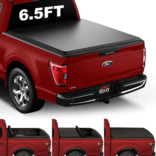 Kikito Vinyl Soft Roll-Up Tonneau Cover Truck Bed for 2015-2025 F150 6.5FT/78.9INch