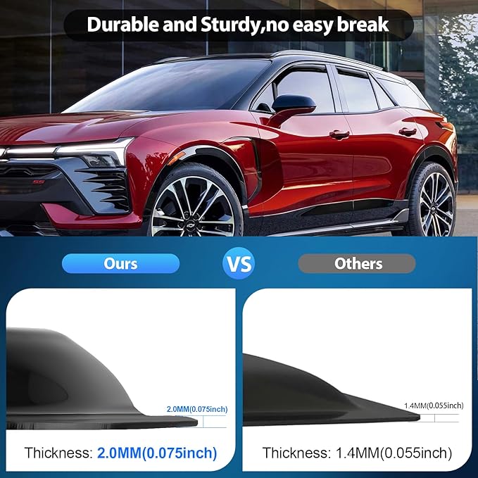 Nilight Durable in Channel Rain Guards for Chevy Blazer 2019 2020 2021 2022 2023 2024 2025 Window Deflectors, Vent Window Visors-4pcs