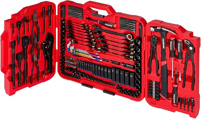 STARWORK TRUE MECHANIC 306-Piece Mechanics Tool Set and Socket Set, Comprehensive Tool Kit, Automotive Repair Tool Set, Professional