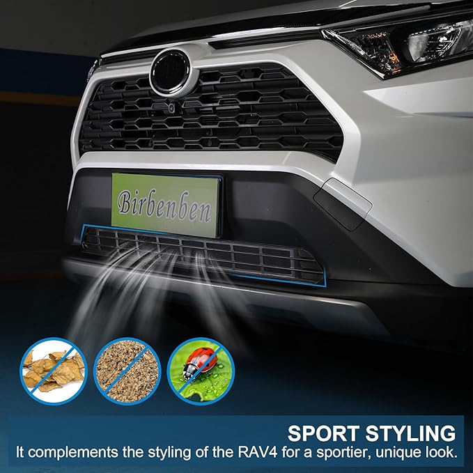 Front Grill Mesh Insert Fit for Toyota RAV4 2019-2025 Accessories, Non- Adventure and TRD Off-Road Models, Air Vent Cover Guard Grille Guard Protector for 2020 2021 2022 2023 2024 RAV 4