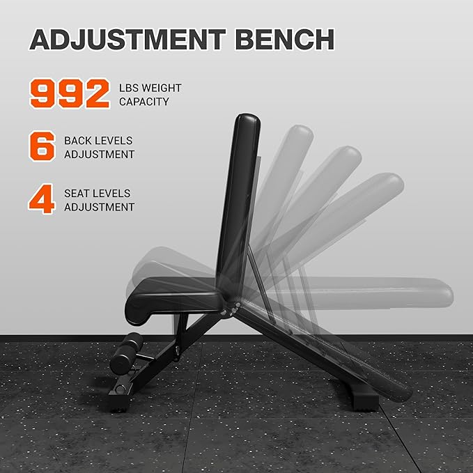 Folding Squat Rack, Wall Mounted Power Rack for Home Gym, Space Saving Multi-Functional Power Cage with Attachments