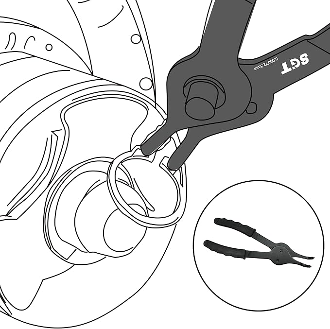 SGT 14pc Snap Ring Pliers Set,Internal & External Circlip Pliers with 45°/90° Bent and Straight Pliers, Hook & Pick,Heavy Duty Removal Tool with Storage Case & Gloves
