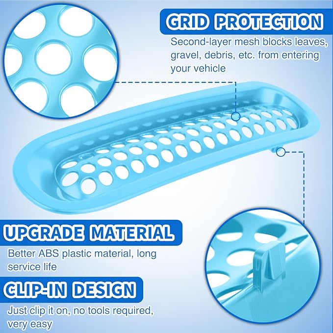 Nilight Grill Inserts fit for Jeep Wrangler Front Grille Mesh Inserts & Headlight Cover Set for JK JKU Unlimited Sports Sahara Freedom Rubicon 2007-2018 Clip-in Trim Exterior Accessories Blue 9 Pcs