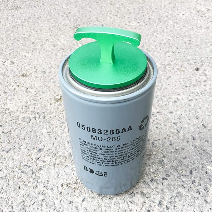 Aluminum Alloy-Oil Filter Plug Tool，Oil Filter Plug Cap Off Tool for Dodge Ram 05083285AA MO285 Turbo Diesel 5.9L 6.7L Cummins-Green
