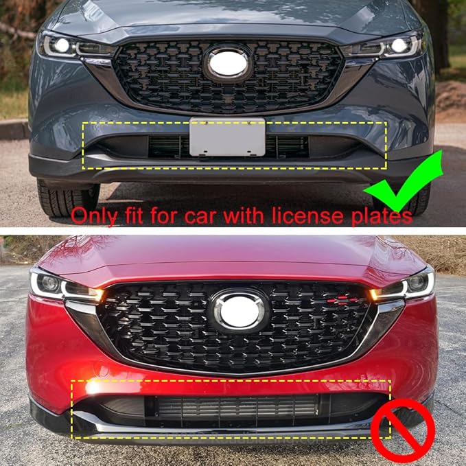 Compatible with 2022 2023 2024 2025 Mazda CX5 Accessories Front Grille Inserts Bumper Grill Guard Molding Trim (Glossy Black Not for 2017-2021)