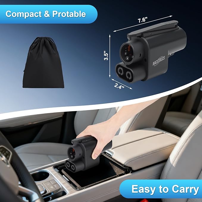 Electric Vehicle Charging Adapter Compatible with Tesla Supercharger, Fit for Rivian,Ford,GM EVs for Tesla Supercharger to CCS1 Charger Adapter, Max 500A 1000V Fast Charge