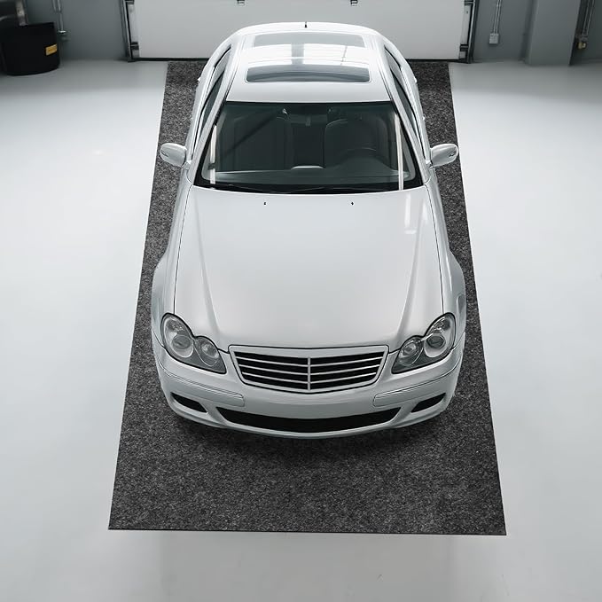 WELKIN Garage Floor Mat (20' x 7'4") – Absorbent Oil Spill Mat with Waterproof Backing – Protects Surfaces & Prevents Stains – Reusable, Washable, Durable, Cut-to-Fit